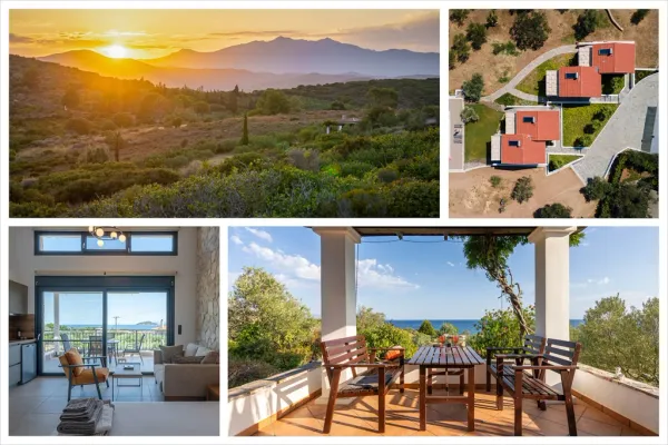 Kavala properties at sunset