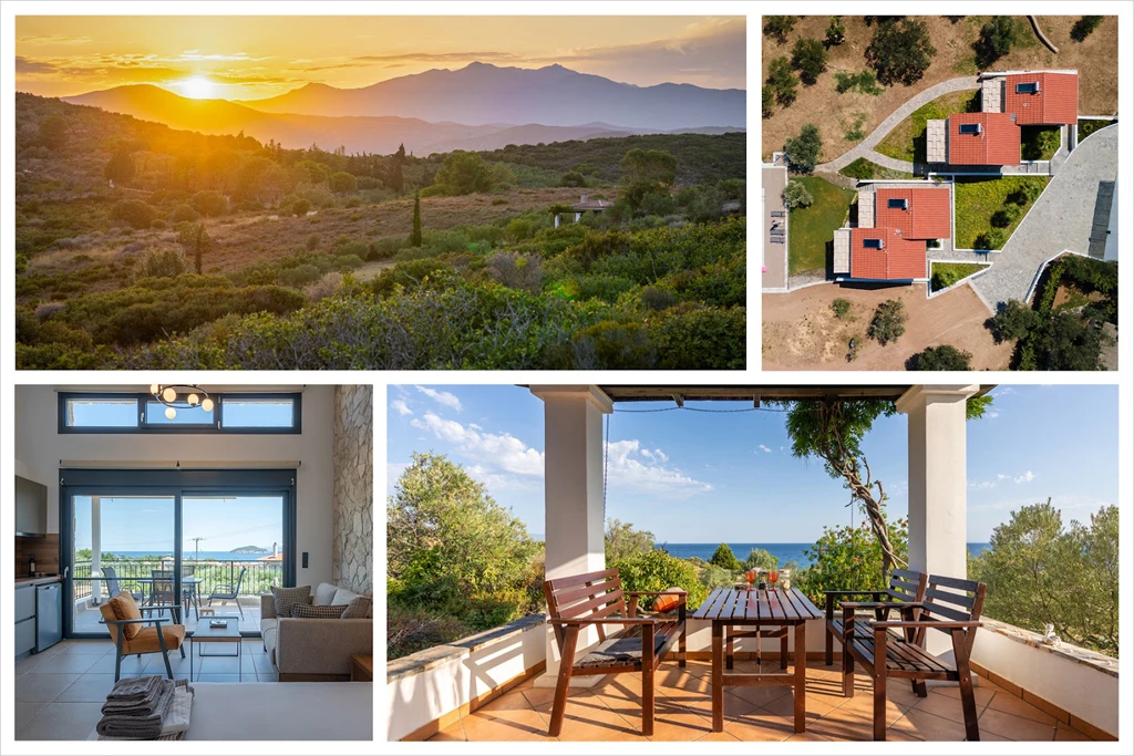 Kavala properties at sunset