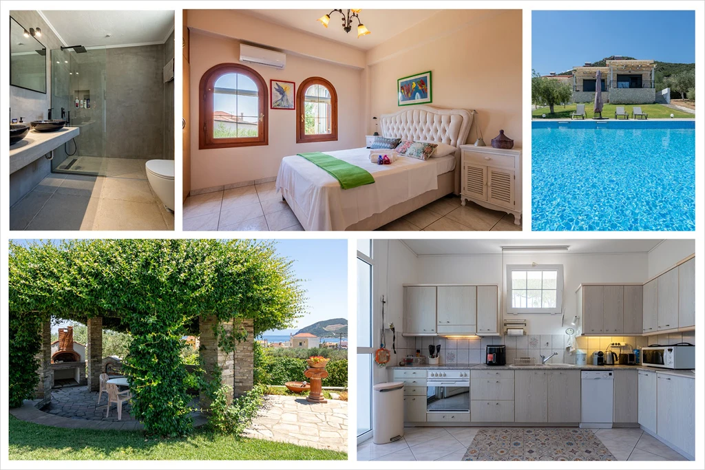 Villa interior and pool