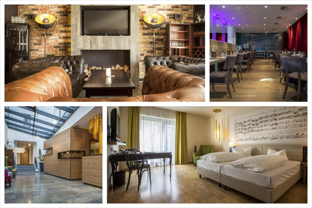 Modern hotel bar and lounge